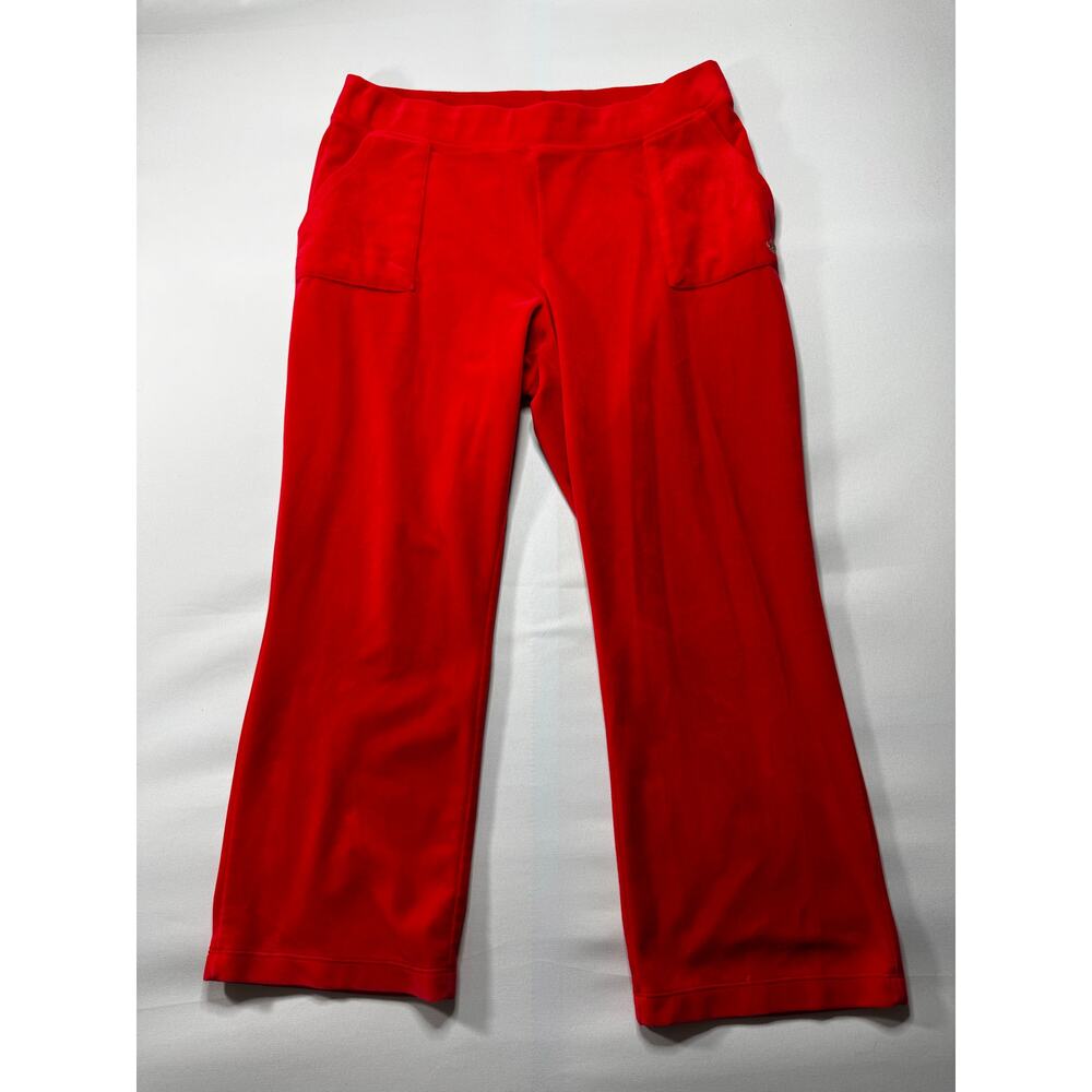 Juicy by Juicy Couture Women's Red Velour Track Pants - Size L*‎